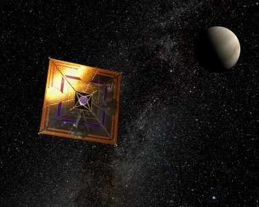 Artist's depiction of the IKAROS spacecraft. Source: Andrzej Mirecki