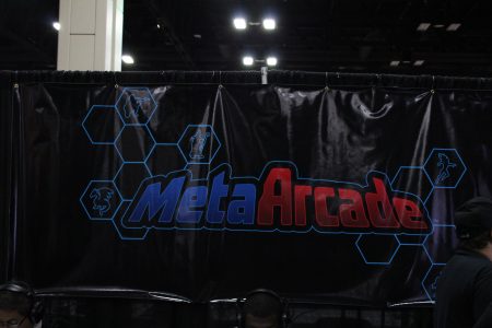 banner at the MetaArcade booth at PAX South in San Antonio, Texas