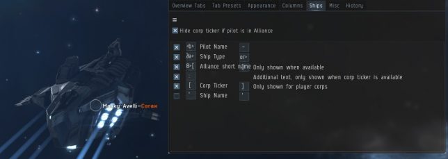 eve online overview setup