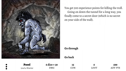 example of Tunnels and Trolls gameplay from the MetaArcade sneak peek