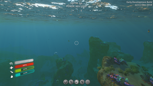 A picturesque view of the safe shallows in Subnautica