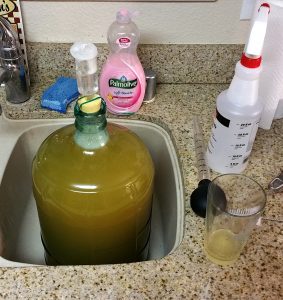 Carboy in a sink