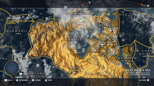 Map of AC: Origins