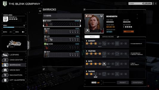 BattleTech allows mechwarrior customization through skill training.