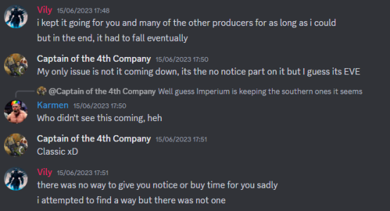 Vily states there's no notice for the TTC unanchoring announcements